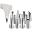 Stainless Steel 12 Pcs Cake Decoration Tools Silver image