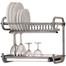 Stainless Steel 2 Layer Drainer Dish Rack High Quality - Silver image