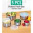 Stainless Steel 5Pcs / (Lot Grain Storage Box) Refrigerator Preservation Lunch Box Home Sealed Fruit Bowls Food Container image