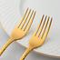 Stainless Steel Cutlery Fork Spoon Set - 6Pcs image