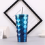 Stainless Steel Diamond Straw Water Cup Vacuum Insulated Thermos Bottle 500 ml image