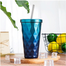 Stainless Steel Diamond Straw Water Cup Vacuum Insulated Thermos Bottle 500 ml image