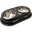 Stainless Steel Double Diner Dog and Cat Food Bowls With Anti Slip Mat 1 Pcs image