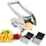 Stainless Steel French Fry Cutter, Potato Chipper Vegetable Slicer Chopper Silver image
