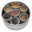 Stainless Steel Masala Dabba Spice Box With Transparent Glass Lids - 7 Pcs image