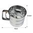Stainless Steel Poer Flour Sieve Cup Mesh Strainer Baking Kitchen Gadget Too image