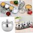Stainless Steel Seasoning Pot Sugar Bowl with Clear Lid and Spoon for Home Kitchen Suitable for Storing Salt, Monosodium Glutamate, Chicken Extract, Sugar image
