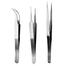 Deli Stainless Steel Tweezers Set 3pcs image