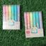 Stamp Highlighters 2-in-1 Pastel Color Marker Pen Cute Stationery Cartoon Highlighters Pack Of 6 Pens For Kids image