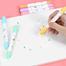 Stamp Highlighters 2-in-1 Pastel Color Marker Pen Cute Stationery Cartoon Highlighters Pack Of 6 Pens For Kids image