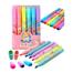 Stamp Highlighters 2-in-1 Pastel Color Marker Pen Cute Stationery Cartoon Highlighters Pack Of 6 Pens For Kids image