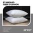 Standard Fiber Cushion, Tissue Fabric White 20x12 Inch image