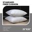 Standard Fiber Cushion, Tissue Fabric, White 20x20 Inch image