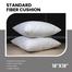 Standard Fiber Cushion, Tissue Fabric, White 18x18 Inch image