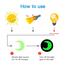Stickonn Plastic Fluorescent Glow In The Wall Sticker (3.8x3.8 cm) Green image