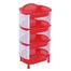 Style Fence Rack 4 Step (Big) - Red And White image