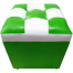 Stylish Green And White Square Foam Stool image