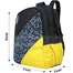 Stylish Water Resistant College Backpack - AT0044 (Black and Yellow) image