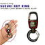 Suzuki Branded Premium Key Ring Holder With 2 O-Ring 1Pcs image