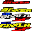 Suzuki Gixxer And Sf Logo Branded Self Adhesive Waterproof Sticker 1 Piece Random Color Selection image