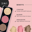 Swiss Beauty Cheek A BOO Contour Blusher Highlighter Face it up Dark 03 image