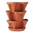 TEL Vertical Gardening Flower tub 3 Pcs Set Brown - 861452 image