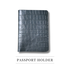 THE MEN's CODE Black Color Crocodile Leather Passport Holder - MPD001 image