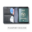 THE MEN's CODE Black Color Crocodile Leather Passport Holder - MPD001 image
