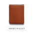 THE MEN's CODE Brown Leather Short Wallet For Men image