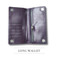 THE MEN's CODE Purple Color Fancy Leather Long Wallet For Men/Women image