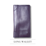 THE MEN's CODE Purple Color Fancy Leather Long Wallet For Men/Women image
