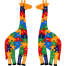 TOWO Wooden Giraffe Alphabet Blocks and Number Blocks Jigsaw Puzzle 41 cm Large Size 2 in 1 ABC Number Puzzle - Wooden Letter Blocks Puzzle Number Puzzles Educational Toys for 3 Year olds image