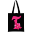 T -Alphabet Flower Canvas Tote Shoulder Bag With Zipper image