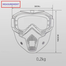 Tactical Face Goggles For Motorcycle Riding Detachable Two Part Open Face Universal 1 Pcs image