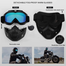 Tactical Face Goggles For Motorcycle Riding Detachable Two Part Open Face Universal 1 Pcs image