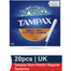 Tampax Non-Plastic 100 Percent Cotton Comfy Layer Regular Tampons 20pcs image