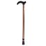 Telescopic Walking Stick Cane Hiking Rubber Tips 6 Grade Alpenstock for Elderly image