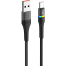 Teton Type A to Type C 6A Fast Charging Data Cable With Colorful Light 1.2m 6A type C cable image