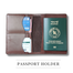 The Men's Code Chocolate Color Crocodile Leather Passport Holder - MPD003 image
