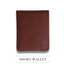 The Men's code Chocolate Color Leather Short Wallet For Men image