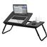 Tiltable And Foldable Double Head Laptop Table- Black Color image