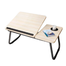 Tiltable And Foldable Double Head Laptop Table- Black Color image