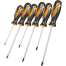 Tolsen 6Pcs Anti-Slip Grip Magnetized Flat Phillips Pozidrive Screwdriver Set image