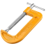 Tolsen G-Clamp / C Clamp 150mm or 6 inch Zinc plated thread bar image