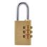 Tolsen Industrial Combination Brass Padlock with 3 Code Wheels 30mm image