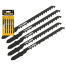 Tolsen T244D Jigsaw Blades Set 100mm 6tpi Wood Industrial 5pcs image