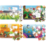 Town Store Mixed Series 2 - 24 Pieces Jigsaw Puzzles Duplex Paper Board for Kids Educational Brain Teaser Boards Toys (4 Packs) image
