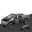 Toy Car 1:24 Tesla Cybertruck Pickup With Motorcycle, Sound and Light Simitation Cars image
