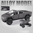 Toy Car 1:24 Tesla Cybertruck Pickup With Motorcycle, Sound and Light Simitation Cars image