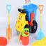 Toys Heavy Duty Friction Powered Cartoon Dumper Truck for Kids,11pcs sand beach truck. image